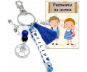 BRELOK IMIE PREZENT NA PASOWANIE NA UCZNIA ŚLUBOWANIE PAMIĄTKA UCZEŃ