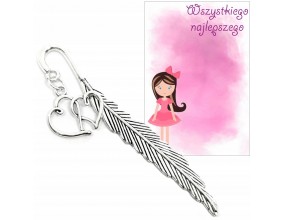 ZAKŁADKA DO ZESZYTU KSIĄŻKI DZIEŃ DZIEWCZYNKI PASOWANIE SERCA PREZENT