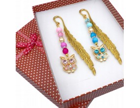 ZAKŁADKA DO KSIĄŻKI SOWA ZESTAW 2szt DZIEŃ NAUCZYCIELA PASOWANIE PREZENT