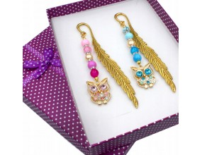 ZAKŁADKA DO KSIĄŻKI SOWA ZESTAW 2szt DZIEŃ NAUCZYCIELA PREZENT PUDEŁKO