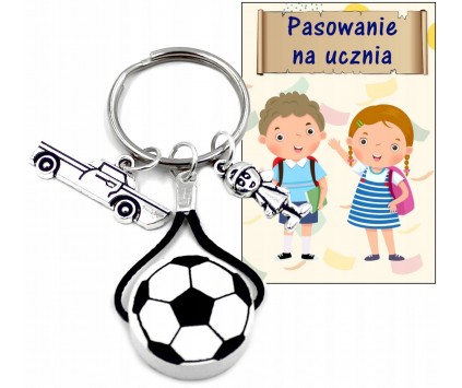 BRELOK IMIE PREZENT NA PASOWANIE NA UCZNIA ŚLUBOWANIE PAMIĄTKA UCZEŃ