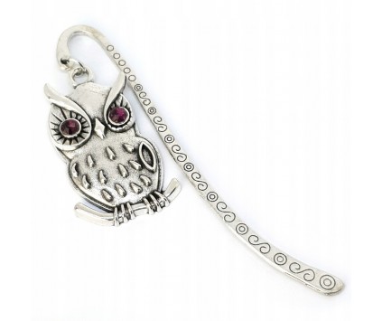 ZAKŁADKA DO KSIĄŻKI DZIEŃ KOBIET SOWA FIOLETOWA