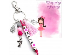 BRELOK IMIE PREZENT DZIEŃ KOBIET PASOWANIE ROZPOCZĘCIE ROKU WITAJ SZKOŁO