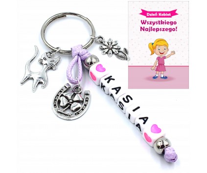 BRELOK IMIE PREZENT DZIEŃ KOBIET PASOWANIE ROZPOCZĘCIE ROKU WITAJ SZKOŁO