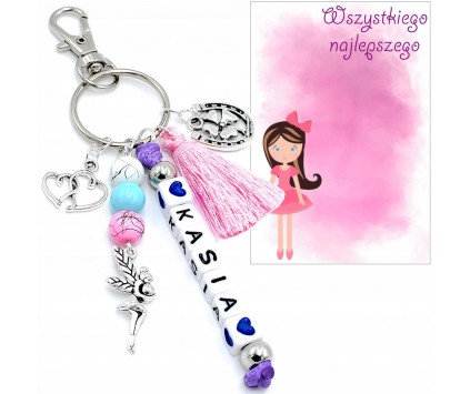BRELOK IMIE PREZENT DZIEWCZYNKA PASOWANIE ROZPOCZĘCIE ROKU WITAJ SZKOŁO