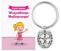 BRELOK PODKOWA Z KONICZYNĄ UPOMINEK PREZENT NA DZIEŃ KOBIET WALENTYNKI
