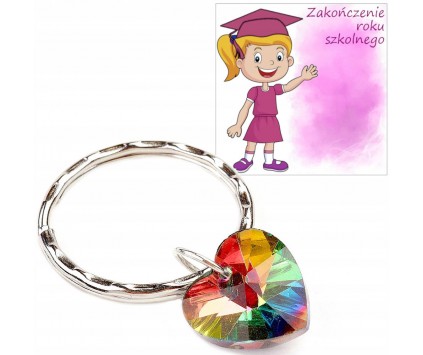 BRELOK BRELOCZEK NA SZCZĘŚCIE SERDUSZKO dzień kobiet UCZENNICA KLASA