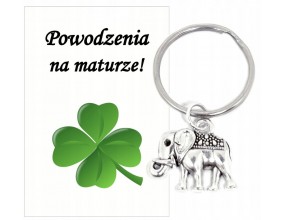 BRELOK SŁOŃ UPOMINEK PREZENT NA DZIEŃ KOBIET WALENTYNKI DZIECZYNKA