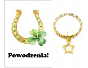 Brelok Gwiazdka Złoty Podziękowanie Szkoła Ślub Chrzest Rocznica Powodzenia