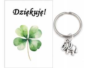 Brelok Breloczek Słonik Podziękowanie dla Gości Ślub Wesele Chrzest Szkoła