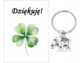 Brelok Breloczek Słoń Podziękowanie dla Gości Ślub Wesele Chrzest Szkoła