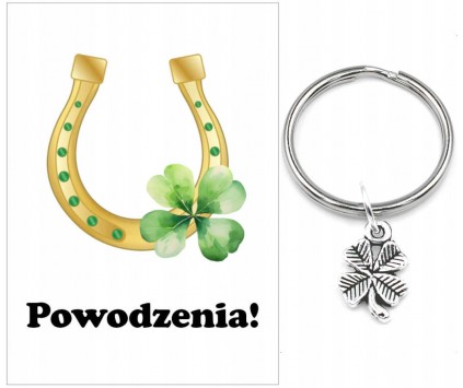 Brelok Powodzenia Koniczyna Rozpoczęcie Roku Prezent Uczeń Uczennica