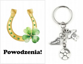 Brelok Breloczek dla Chłopca Ucznia Piłka Koszulka Trampek Powodzenia