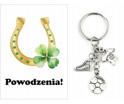 Brelok Breloczek dla Chłopca Ucznia Piłka Koszulka Trampek Powodzenia
