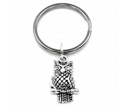 BRELOK SOWA UPOMINEK ŚLUBOWANIE PASOWANIE PREZENT