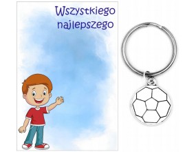 PODZIĘKOWANIE PREZENT BRELOK BRELOCZEK PIŁKA KOMUNIA URODZINY ROCZNICA