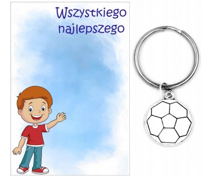 PODZIĘKOWANIE PREZENT BRELOK BRELOCZEK PIŁKA KOMUNIA URODZINY ROCZNICA