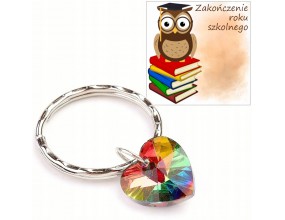 Brelok Serce Szklane Zakończenie Roku klasa