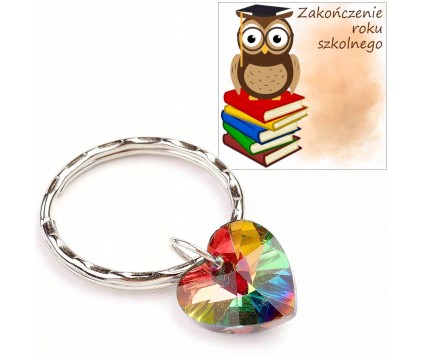 Brelok Serce Szklane Zakończenie Roku klasa