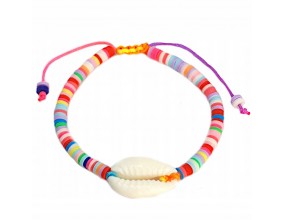 Bransoletka Na Rękę Muszle Muszelka Fimo Koraliki Katsuki Kolorowa Lato