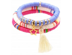 ZESTAW BRANSOLETKI NA LATO WAKACJE 3szt KATSUKI FIMO PLAŻA BRANSOLETKA