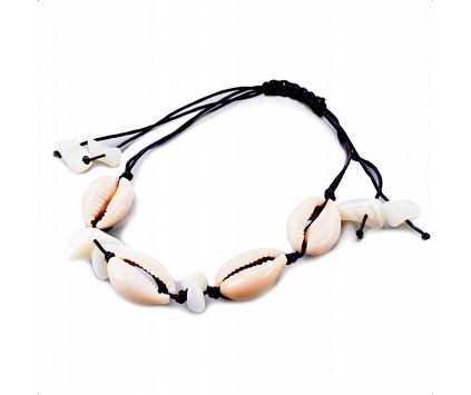 Bransoletka Na rękę Nogę Kostkę Muszle Muszelki Masa Perłowa Lato Wakacje