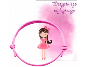 BRANSOLETKA IMIE PREZENT NA DZIEŃ DZIEWCZYNY DZIEŃ PRZEDSZKOLAKA SZKOŁA