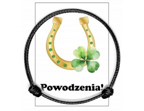 BRANSOLETKA SZCZĘŚCIA SZNUREK NA RĘKĘ BAZA BRANSOLETKI CZARNA