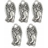 Zawieszka Aniołek ANIOŁ Charms Święta Mikołajki Ozdoby 22x11mm Metal 5szt
