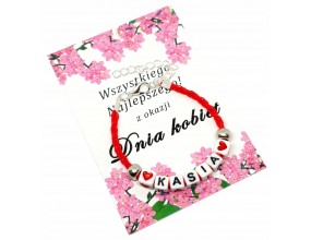 BRANSOLETKA IMIE PREZENT NA DZIEŃ DZIEWCZYNY DZIEŃ PRZEDSZKOLAKA SZKOŁA