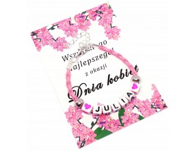 BRANSOLETKA IMIE PREZENT NA DZIEŃ DZIEWCZYNY DZIEŃ PRZEDSZKOLAKA SZKOŁA