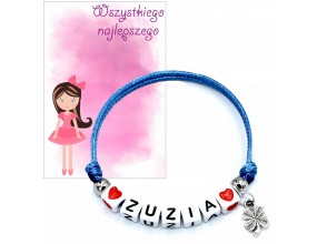 BRANSOLETKA IMIE PREZENT NA DZIEŃ DZIEWCZYNY DZIEŃ PRZEDSZKOLAKA SZKOŁA