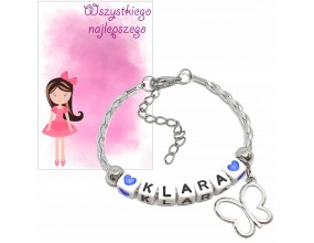 BRANSOLETKA IMIE PREZENT NA DZIEŃ DZIEWCZYNY DZIEŃ PRZEDSZKOLAKA SZKOŁA