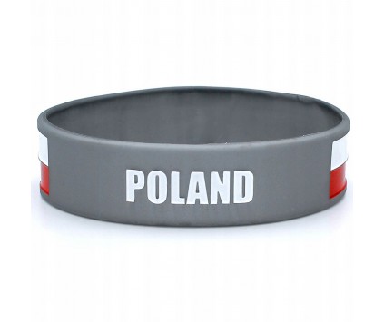 BRANSOLETKA OPASKA SILIKONOWA POLAND POLSKA FLAGA