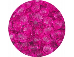Koraliki Szlifowane Akrylowe Kulki Kuleczki 6mm Różowe 50szt