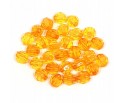 Koraliki Szlifowane Akrylowe Kulki Kuleczki 6mm Pomarańczowe 50szt