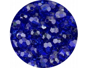 Koraliki Szlifowane Akrylowe Kulki Kuleczki 6mm Granatowe 50szt