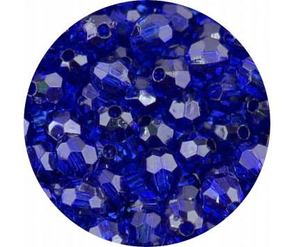 Koraliki Szlifowane Akrylowe Kulki Kuleczki 6mm Granatowe 50szt