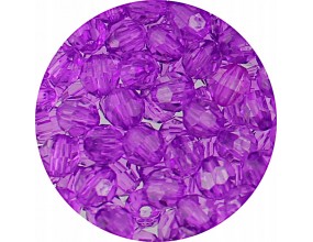 Koraliki Szlifowane Akrylowe Kulki Kuleczki 6mm Fioletowe 50szt
