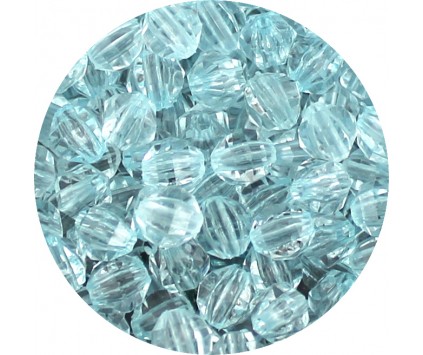 Koraliki Szlifowane Akrylowe Kulki Kuleczki 6mm Błękitne 50szt