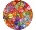 Koraliki Akrylowe Szlifowane Diamenciki Transparentne Mix Kolorów 6mm 50szt