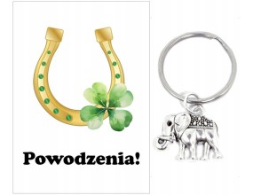 Brelok Breloczek Słoń Powodzenia Prezent dla Ucznia Rozpoczęcie Roku