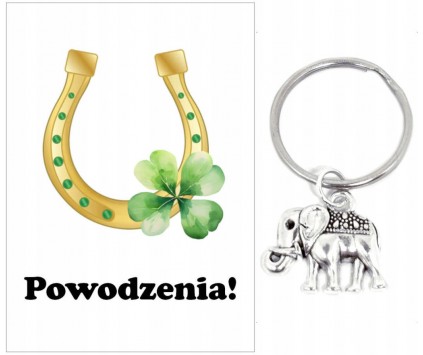 Brelok Breloczek Słoń Powodzenia Prezent dla Ucznia Rozpoczęcie Roku