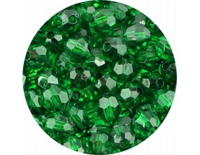 Koraliki Szlifowane Akrylowe Kulki Kuleczki 6mm Zielone ciemne 50szt