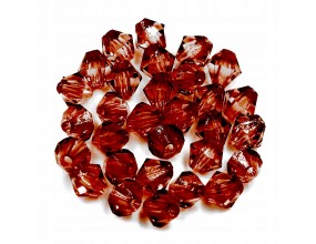 Koraliki Szlifowane Diamenciki 6mm 200szt Brązowe