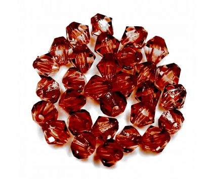 Koraliki Szlifowane Diamenciki 6mm 200szt Brązowe