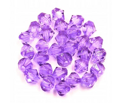 Koraliki Szlifowane Diamenciki 6mm 200sz Fioletowe