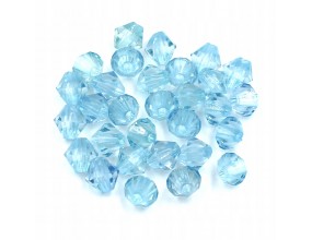 Koraliki Szlifowane Diamenciki 6mm 200szt Błękitne