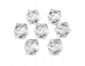 Koraliki szlifowane 8x8mm transparentne 10 sztuk