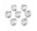 Koraliki szlifowane 8x8mm transparentne 10 sztuk